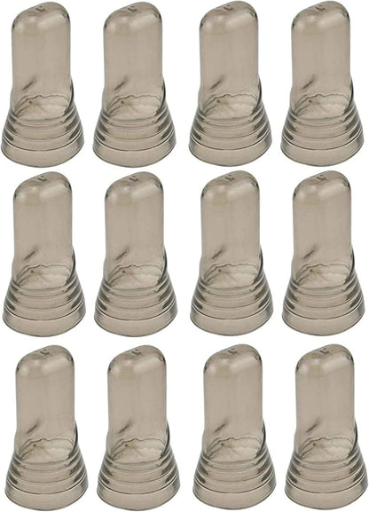 Universal Liquor Pourer Cover Smoky-Clear Color PolyVinyl Chloride Set of 12- Pourer Cap Liquor Bottle Pourer Cover Dispenser Spout Dust Covers Bottle Pour Spout Cover