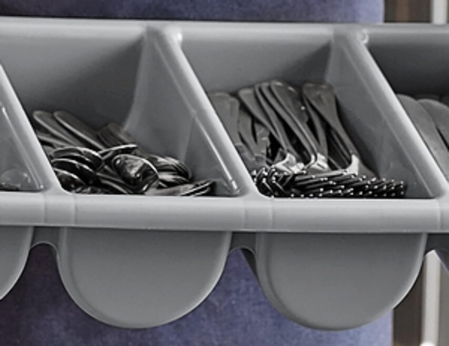 4 Compartments Silverware Organizer Cutlery Tray 22-1/2" x 13" x 4"- Plastic Utensils Drawer Holder Cutlery Holder for Kitchen Home and Restaurant Organization