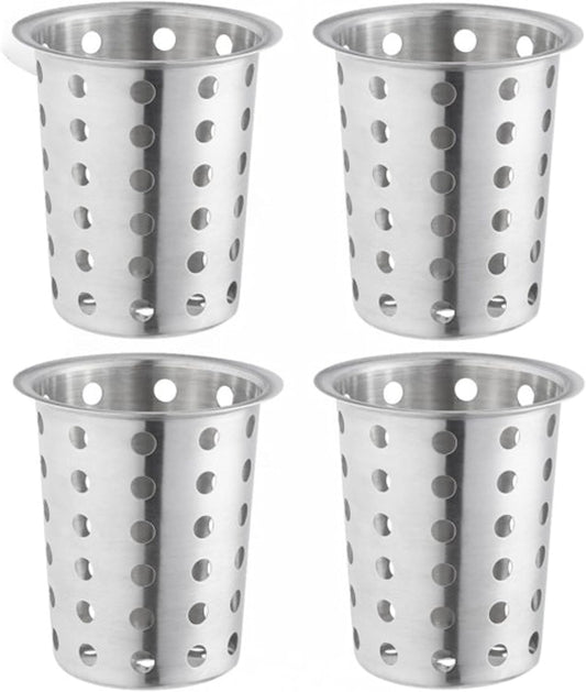 Flatware Cylinder with outer lip - Silverware Utensil Holder Kitchen Tools Flatware Holder Utensil Drying Cylinder Countertop Silverware Caddy