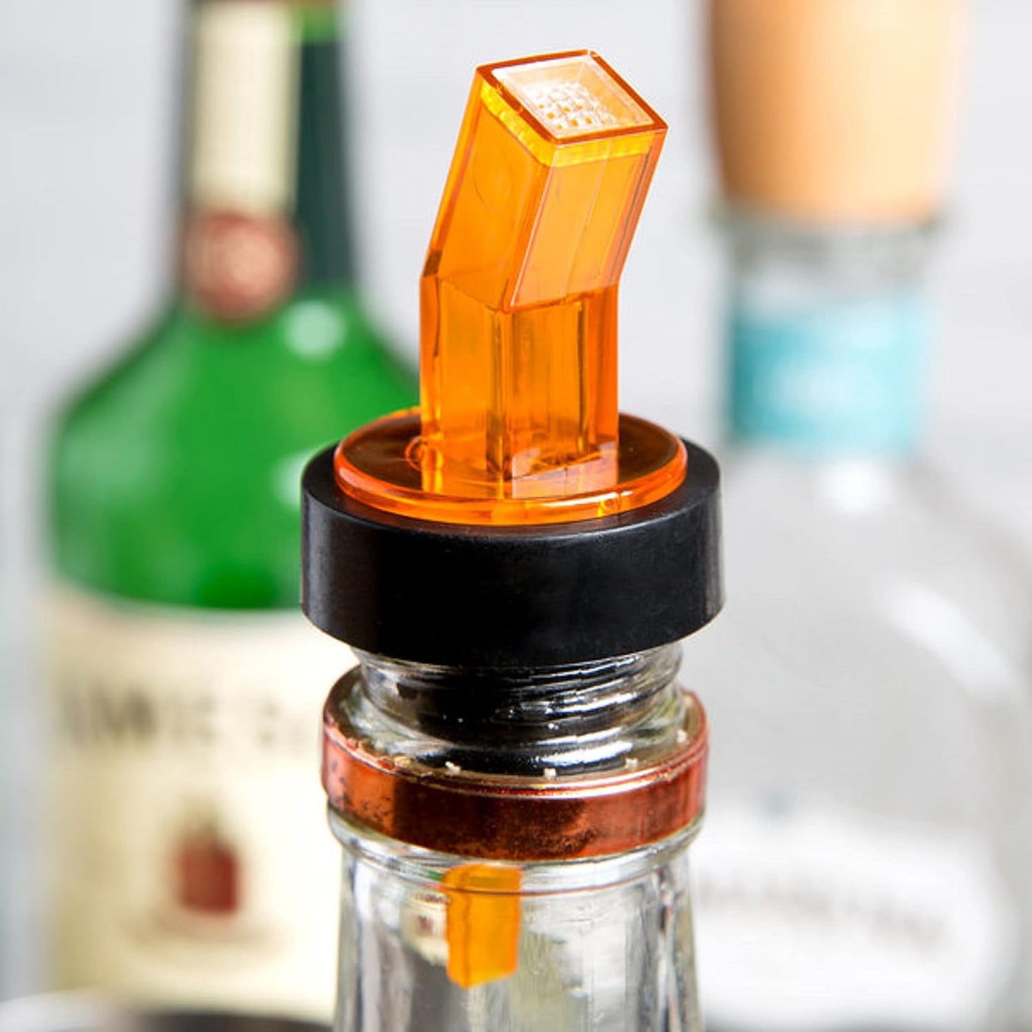 Liquor Pourer with Built-in Screen Acrylonitrile Set of 12- Liquor Bottle Pourers Shot Dispenser Screen Liquor Bottle Pourers Alcohol Pourers Bar Bartender Accessories