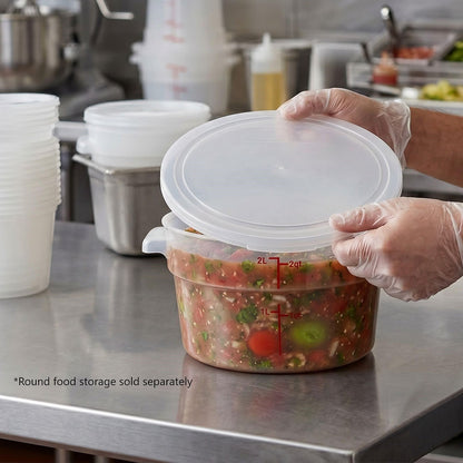 Round Food Storage Container Translucent Polypropylene- Commercial Food Storage Containers Meal Prep Containers Reusable Food Containers for Pantry Kitchen Storage Organization