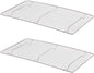 Rectangular Wire Pan Grate Chrome-Plated Set of 2-Fits Third Size  Cooling Rack Baking Sheet GraSheet Cookie Panste Cake Rack for Pies Cookies Pastries Cakes