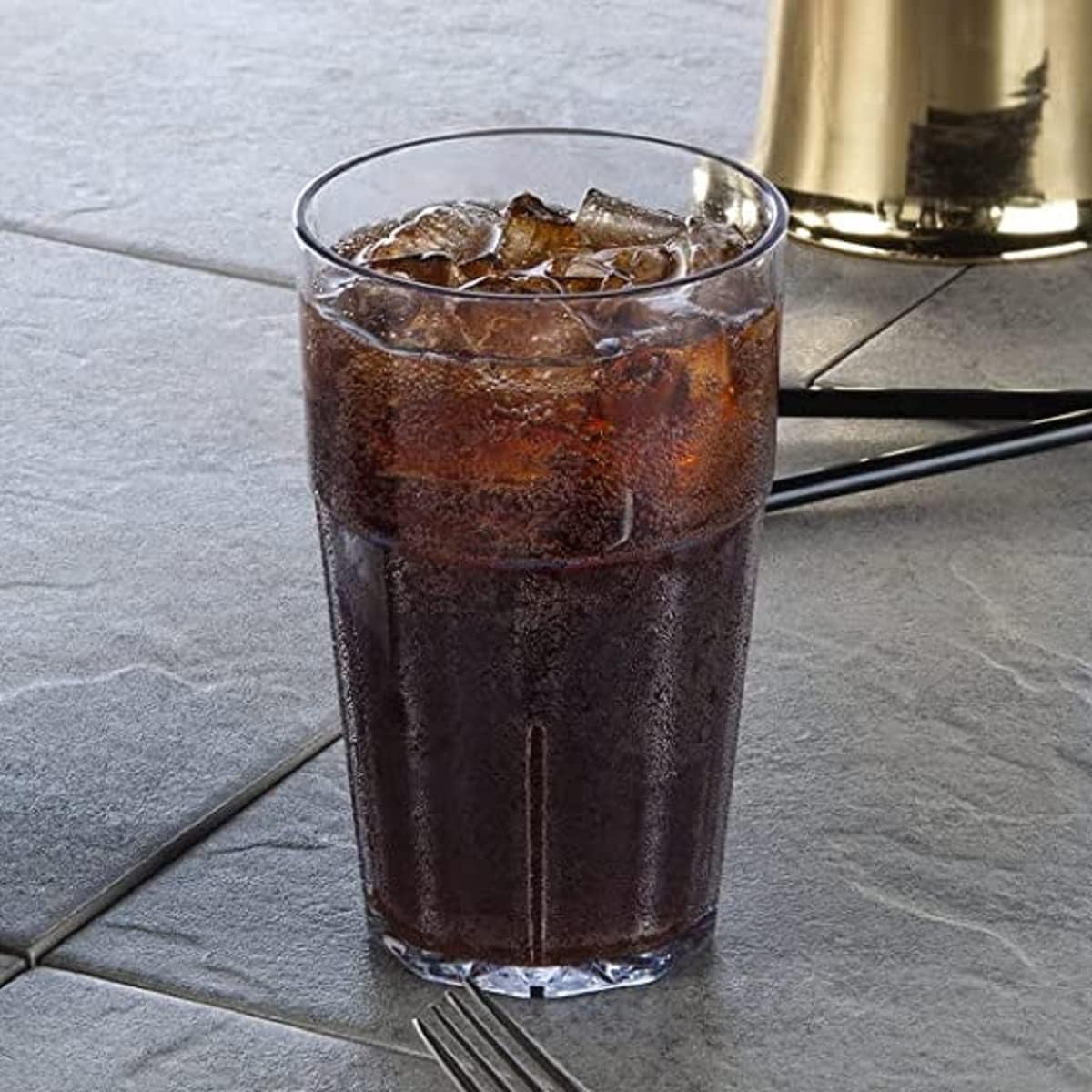 Diamond Tumbler/Drinking Cups Polycarbonate Set of 12-Premium Iced Tea Glasses Stackable Reusable Drinking Glasses Dishwasher Safe Break-Resistant for Home Restaurants