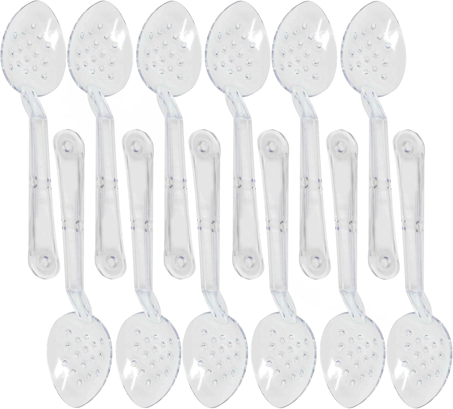 Perforated Serving Spoon Polycarbonate Set of 12- Salad/Buffet Catering Spoons Large Serving Spoons Utensils Serving for Buffet Banquet Flatware Kitchen