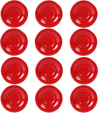 5-1/2” Saucer Melamine Set of 12 for Bouillon Cup/Mug Cup - Dishwasher Safe Break-Resistant Appetizer Dessert Plates Coffee Cup Saucers Drinkware Home Cafe Restaurants