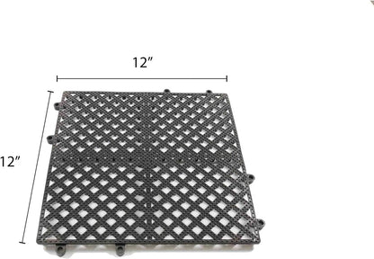 12" x 12" Interlocking Bar Mat Black Color - Bar Service Spill Mat Service Mat for Cocktail Bartender Glasses Drying Mat Perfect for Kitchen Countertop Bars Cafe Home & Restaurants