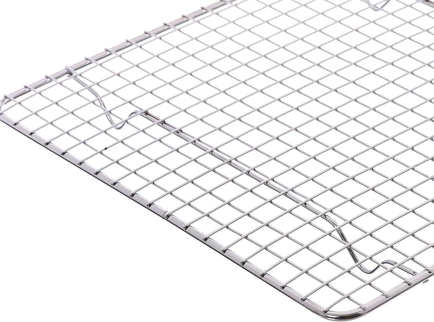 Full Size Chrome Plated Wire Pan Grate- Cooling Racks 18" x 10"- Fits Full Size Sheet Pans Cookie Pans Cooling Rack Baking Sheet Grate Cake Rack for Pies Cookies Pastries Cakes