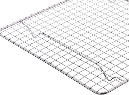 Full Size Chrome Plated Wire Pan Grate- Cooling Racks 18" x 10"- Fits Full Size Sheet Pans Cookie Pans Cooling Rack Baking Sheet Grate Cake Rack for Pies Cookies Pastries Cakes