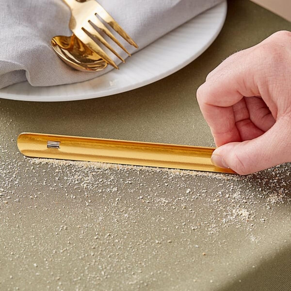 Aluminum Table Crumber Set of 12 - Restaurant Crumb Sweepers Cleaner Scraper Crumber Table Crumbers for Tablecloth in Restaurants Homes Servers Waiters Tool Accessories