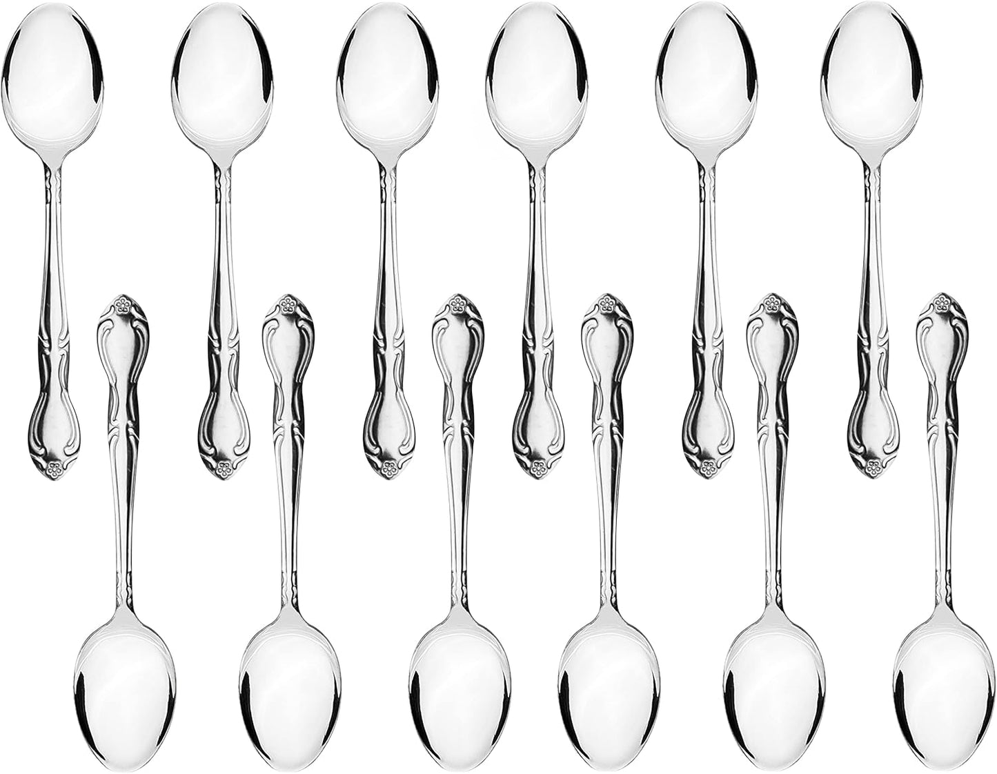 Sunflower Stainless Steel Set of 12- Silverware Dishwasher Safe Stainless Steel Flatware Cutlery Kitchen Tableware Set for Home and Restaurant