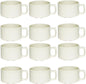 San Marino Mug Melamine Set of 12- Dishwasher Safe Break-Resistant Coffee Cup Set Reusable Plastic Cup for Latte Cappuccino Cocoa Hot Tea Mocha Home Cafe Restaurants