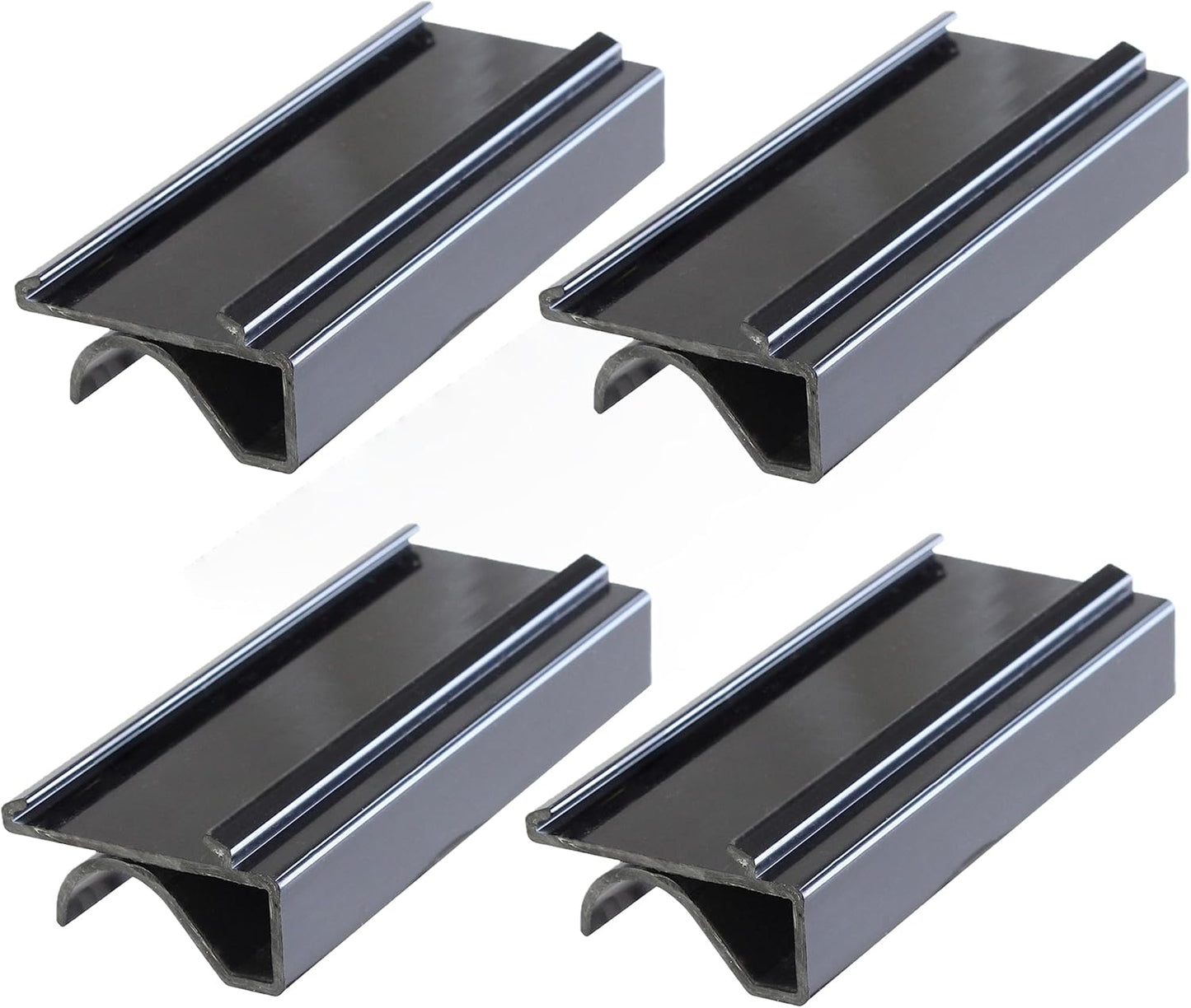 Set of 4 Black Plastic Shelf Label - Wire Shelf/Rack Label Holders Wire Shelf Label Holder Rack Label Holder Compatible with Metro Shelves