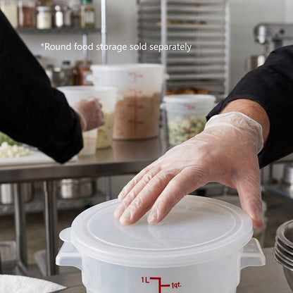Round Food Storage Container Translucent Polypropylene- Commercial Food Storage Containers Meal Prep Containers Reusable Food Containers for Pantry Kitchen Storage Organization