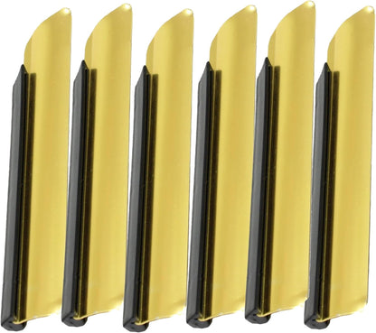 5 1/2" Aluminum Deluxe Crumb Sweeper Gold Color Set of 6- Table Crumbers for Tablecloth in Restaurants and Homes Servers Waiters Waitresses Tool