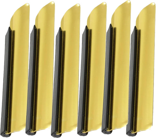 5 1/2" Aluminum Deluxe Crumb Sweeper Gold Color Set of 6- Table Crumbers for Tablecloth in Restaurants and Homes Servers Waiters Waitresses Tool