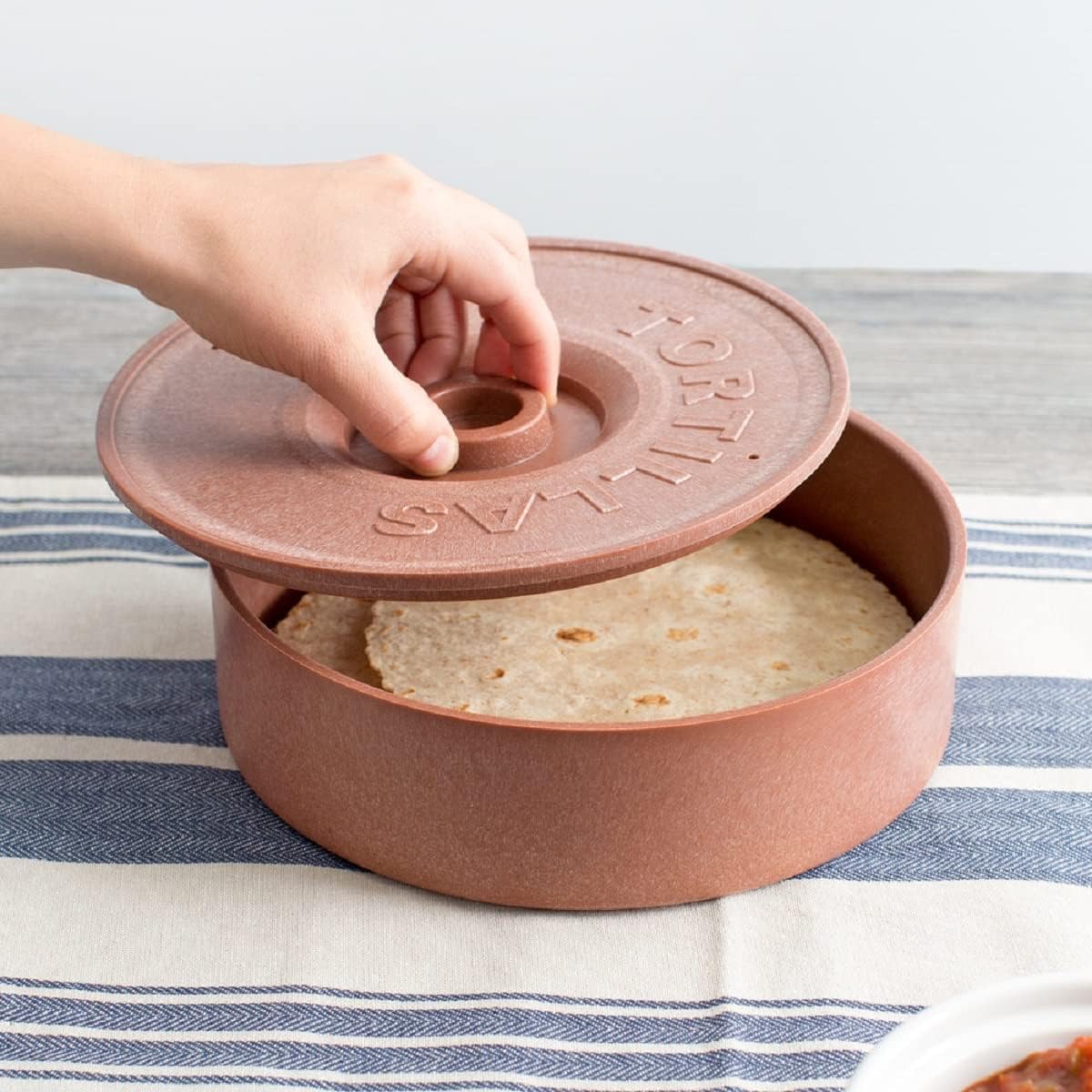 8-1/2" Tortilla Warmer/Server - Tortilla/Pancake Keeper Food Container Perfect for Keeping Tortillas Pancakes and Waffles Warm