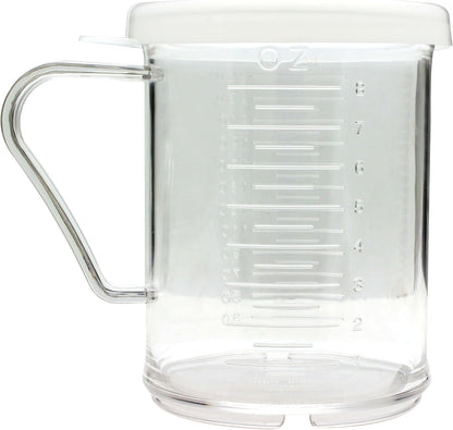 10 oz Polycarbonate Dredger with Handle 3 Snap-On Polycarbonate lids Set of 12- Dredge Shaker Spice Shaker