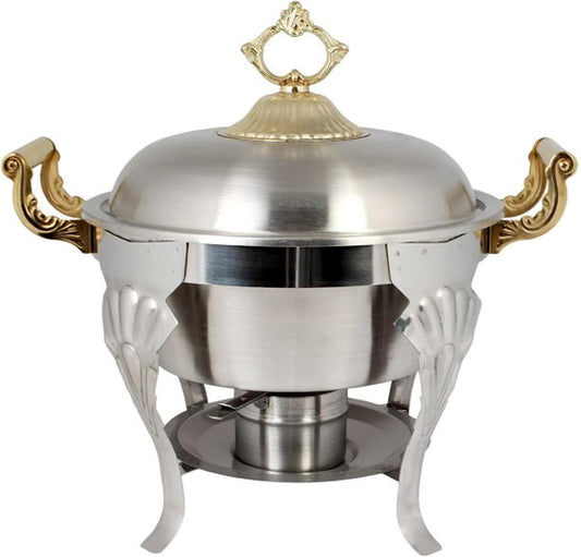 Stainless Steel Half Size Chafing Dish with Handles Complete Set- Food Warmer Chafers and Buffet Warmer Set for Catering Event Party Holiday Buffet Weddings Catering