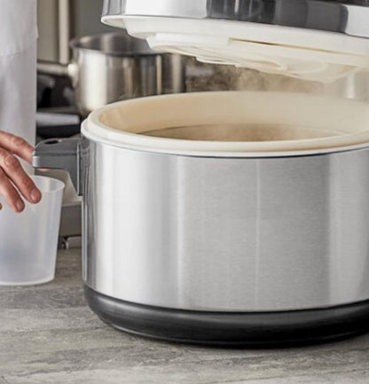 Insulated Sushi Rice Pot Stainless Steel Interior & Lid with Plastic Handle - Sushi Rice Mixing Tub Sushi Rice Bowl Sushi Rice Warmer for Home Kitchen Restaurant