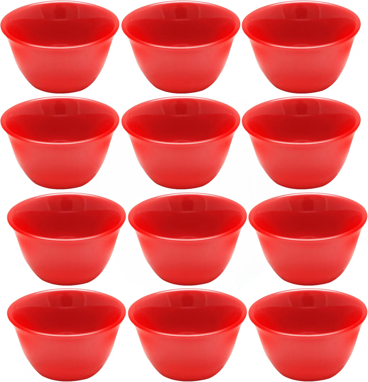 Bouillon Cup Color Melamine Set of 12- Dishwasher Safe Break-Resistant Reusable Bowls Serving Soup Bowl Broth Cups Soup Bowls Ice Cream Dipping Sauce