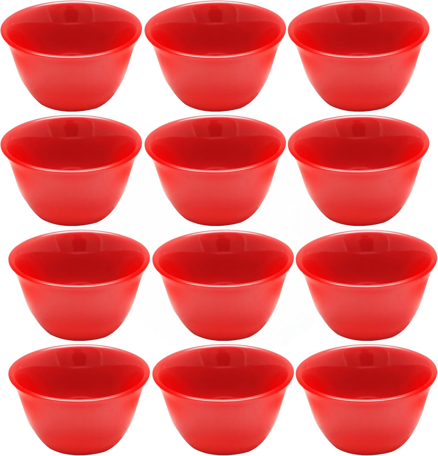 Bouillon Cup Color Melamine Set of 12- Dishwasher Safe Break-Resistant Reusable Bowls Serving Soup Bowl Broth Cups Soup Bowls Ice Cream Dipping Sauce