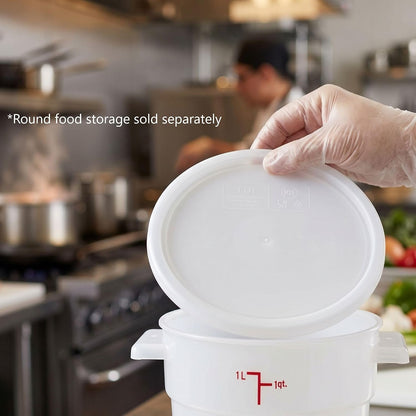 Round Food Storage Container Polypropylene - Commercial Food Storage Containers Meal Prep Containers Reusable Food Containers for Pantry Kitchen Storage Organization