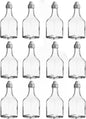 6 oz. Oil & Vinegar Glass Cruet with Stainless Steel Cap Set of 12- Glass Cruet Bottle Dispenser Olive Oil Carafe Decanter Vinegar Dispenser for Home Restaurants