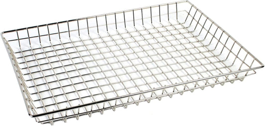 Rectangular Wire Pastry Doughnut Basket Nickel Plated- Wire Serving Tray Bread Serving Basket for Pastry Doughnut Bagel Sourdough Bread Pantry and Fruit