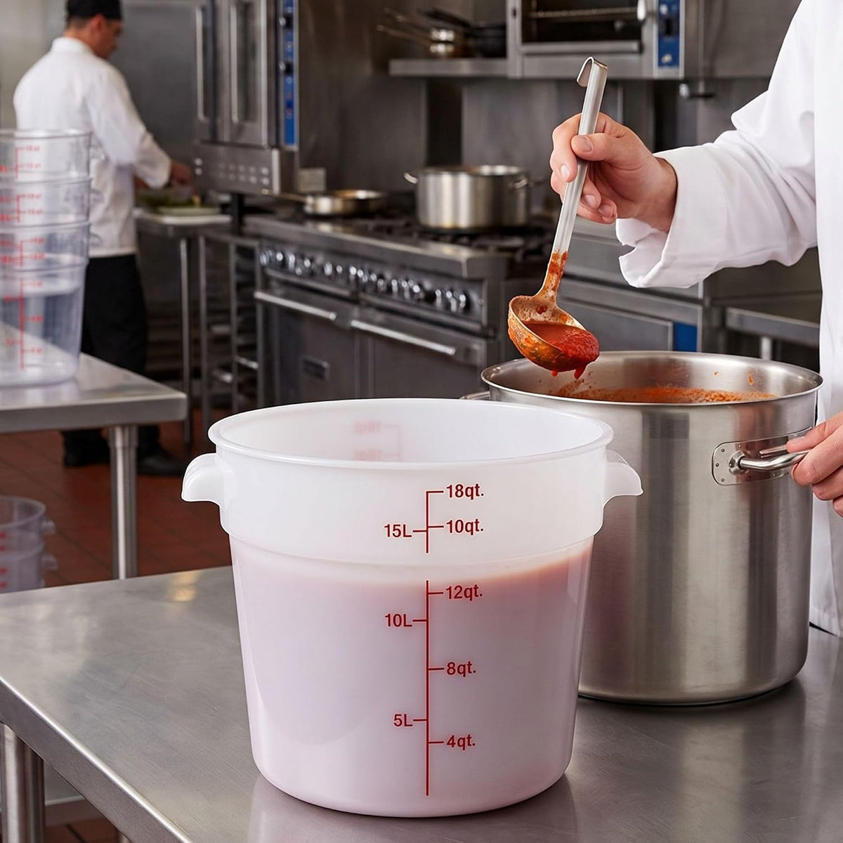 Round Food Storage Container Polypropylene - Commercial Food Storage Containers Meal Prep Containers Reusable Food Containers for Pantry Kitchen Storage Organization