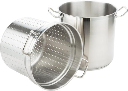 Aluminum Pasta Cooker 3 Piece Set - Multipurpose Pasta Pot with Strainer Lid Pasta Pot Cookware for Spaghetti Vegetable Blanching Home Kitchen Restaurant