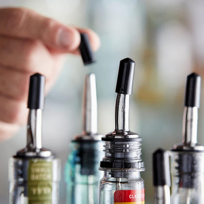 Universal Liquor Pourer Cover 1" Dust Cap PolyVinyl Chloride Set of 12-Pourer Cap Liquor Bottle Pourer Cover Dispenser Spout Dust Covers Bottle Pour Spout Cover