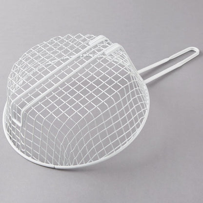 Round Breading Basket Coarse Mesh 3" Deep- Culinary Basket for Dredging Chicken French Chips Onion Rings Chicken Wings Food Prep Basket Serving Strainer Basket for Breadcrum Dishes
