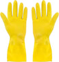 Set of 12 Heavy-Duty 6 Pairs Gloves Dishwashing/Household Gloves Yellow Color Latex Washable Regular Size- Reusable Heavy Duty Cleaning Gloves Dishwashing Gloves