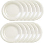 Round Dinner Plates Wide Rim Melamine Set of 12- Dishwasher Safe Reusable Plates Kitchen Plates Dinnerware Appetizer Plates Serving Plate Home Kitchen Restaurants