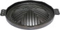 Round Cast Iron Stovetop Barbecue Plate Grill/Griddle - with Easy Grip Handles Griddle Pan for Stove Top Gas Range Grilling Pan Gets Better with Each Use