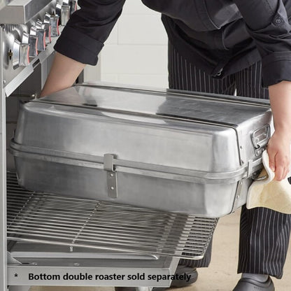 Rectangular Roaster Pan Aluminum - Roasting Pan Turkey Roaster Pan Broiler Pan Great for Chicken Lamb and Vegetable