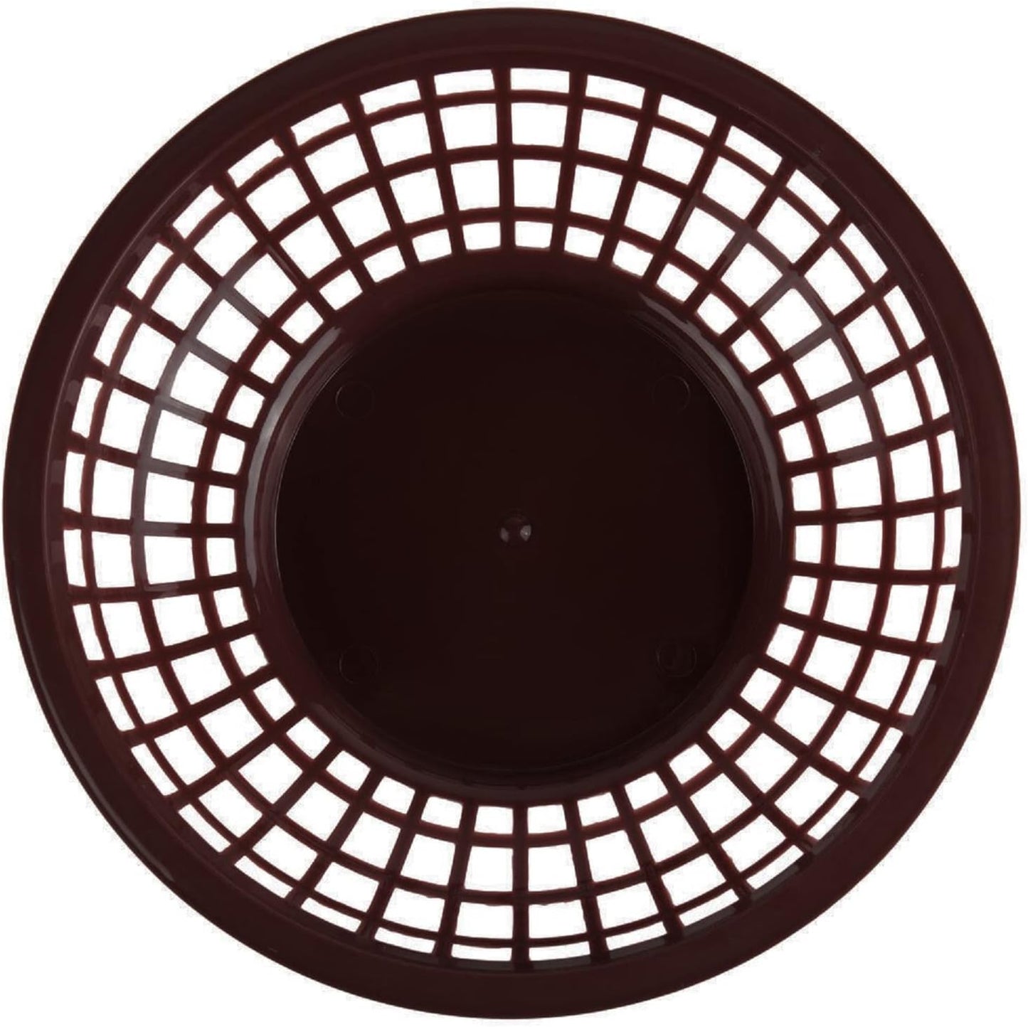 8" Round Fast Food Basket Plastic Set of 12- Fry Fast Food Reusable Foodservice Restaurant Diner Tray Plates Restaurant Supplies Deli Serving Chicken Burgers Sandwiches & Fries