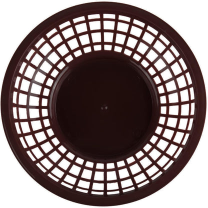 8" Round Fast Food Basket Plastic Set of 12- Fry Fast Food Reusable Foodservice Restaurant Diner Tray Plates Restaurant Supplies Deli Serving Chicken Burgers Sandwiches & Fries