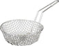 Round Mesh Culinary Basket Nickel Plated with 9-1/8" Handle Length- Kitchen Frying Basket Food Strainer Skimmer Strainer Basket for Cooking Home Kitchen Restaurants