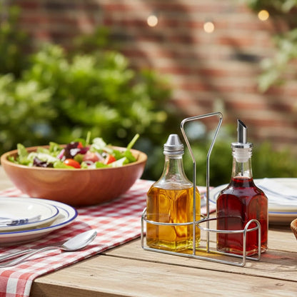 Condiment Jar Holder Iron Plated Hole Size: 3-3/8" Diameter - Condiment Rack Holder Table Caddy Tabletop Seasoning Spice Organizer for Home and Restaurant