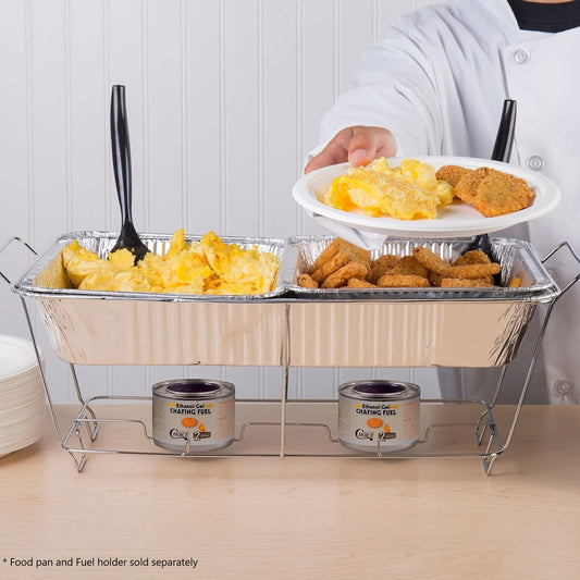 Full Size Chrome Wire Chafer Stand for Disposable Pans Chrome Plated- Food Warmer Chafers and Buffet Warmer Stand for Catering Event Party Holiday Buffet Weddings Catering