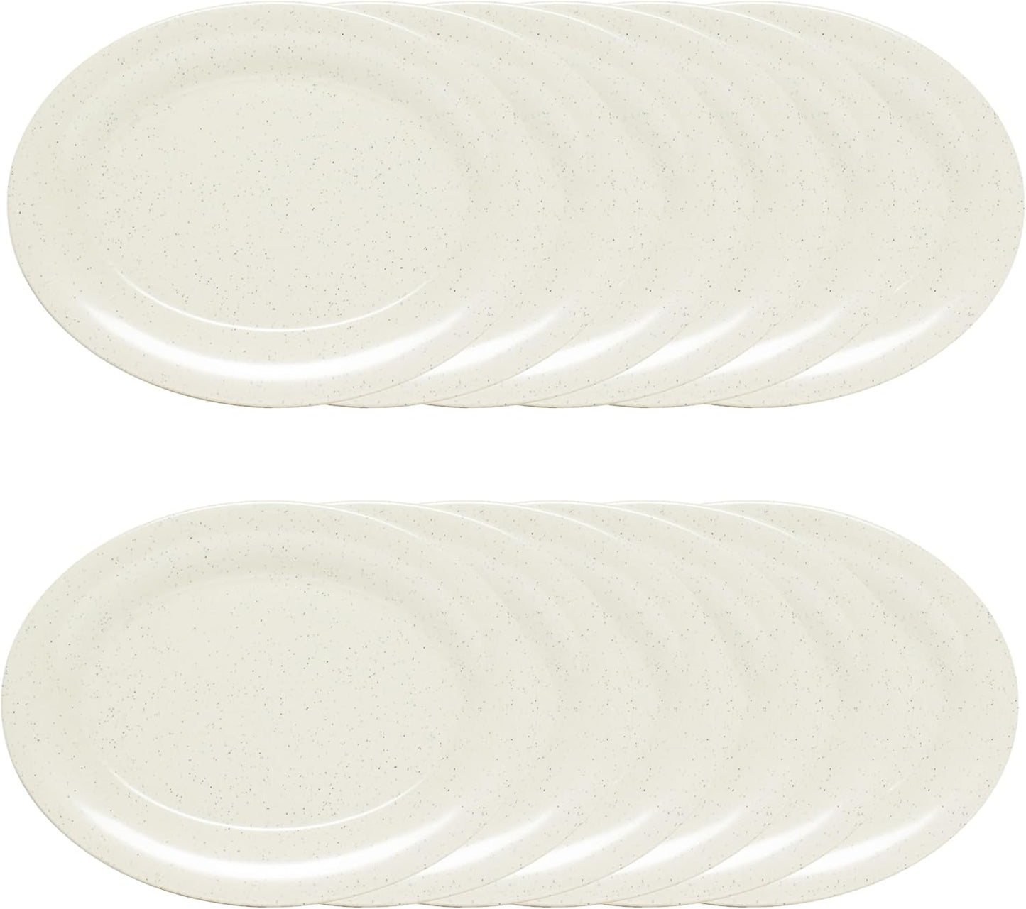 San Marino Oval Platters Melamine Set of 12- Dishwasher Safe Break-Resistant Reusable Serving Platter Plates Kitchen Plates Dinnerware Appetizer Plates Serving Plate