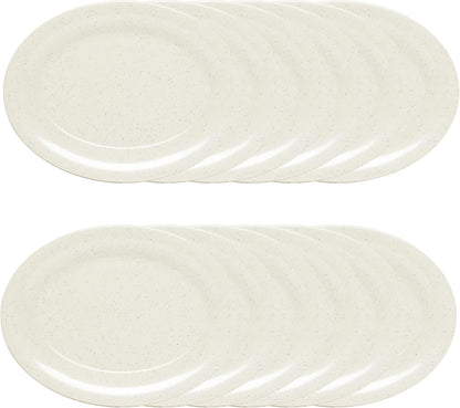 San Marino Oval Platters Melamine Set of 12- Dishwasher Safe Break-Resistant Reusable Serving Platter Plates Kitchen Plates Dinnerware Appetizer Plates Serving Plate