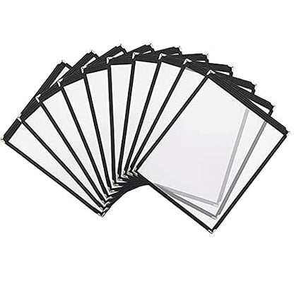 Single Restaurant Menu Covers 1 Page 2 View Set of 10- Crystal Clear Menu Covers Fits A4 Size Paper Menu Sleeve Menu Folder Menu Book Holders for Bar Cafe Restaurant