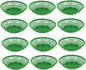 8" Round Fast Food Basket Plastic Set of 12- Fry Fast Food Reusable Foodservice Restaurant Diner Tray Plates Restaurant Supplies Deli Serving Chicken Burgers Sandwiches & Fries