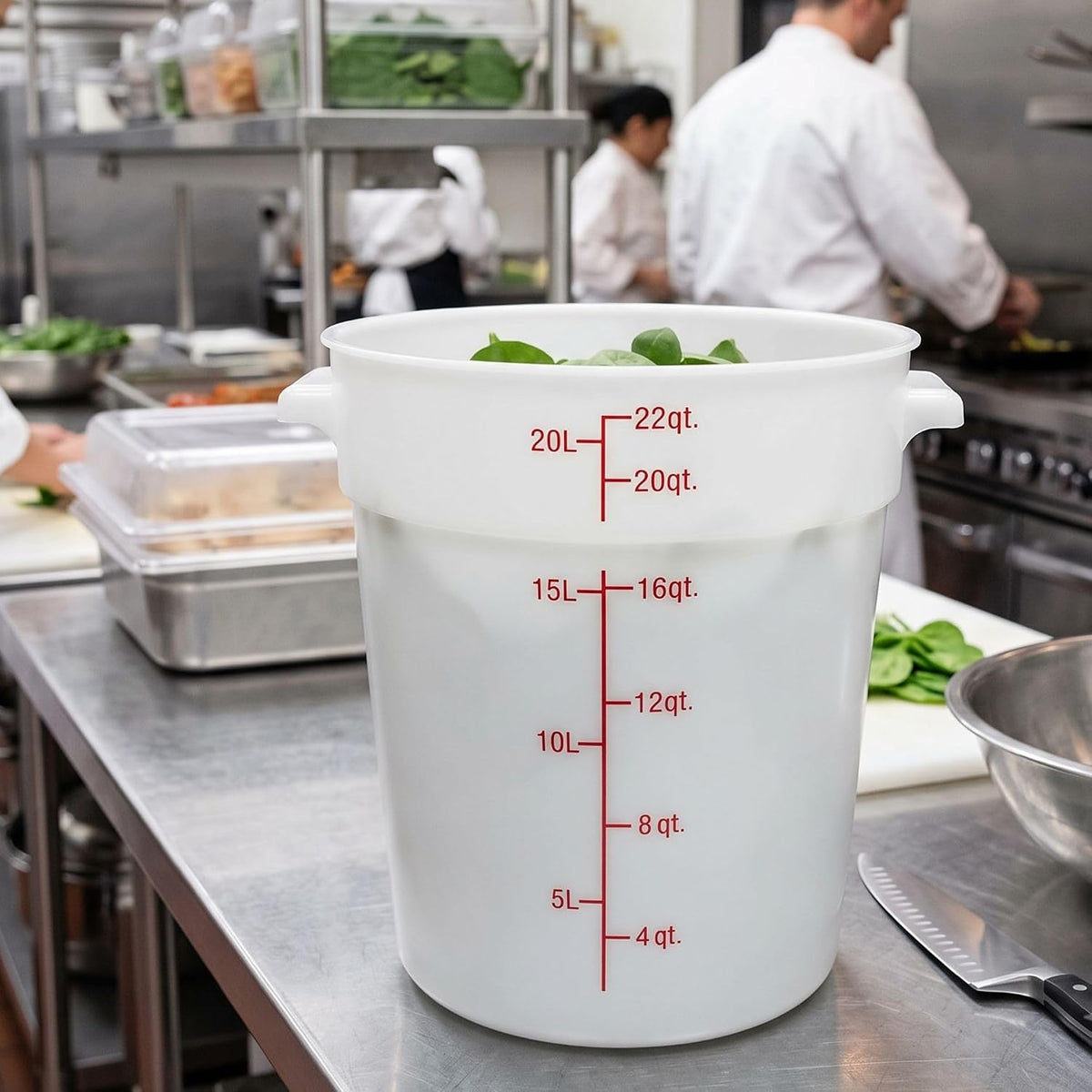 Round Food Storage Container Polypropylene - Commercial Food Storage Containers Meal Prep Containers Reusable Food Containers for Pantry Kitchen Storage Organization