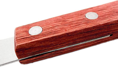 7” Stainless Steel Straight Edge Wide Butter Spreader with Wood Handle Set of 4 - Sandwich Cream Cheese Condiment Knives