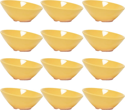 Cascading Bowl Melamine Set of 12- Dishwasher Safe Break-Resistant Serving Bowl Serving Dishes for Salads Rice Pasta Dessert Side Dishes Dinner Parties