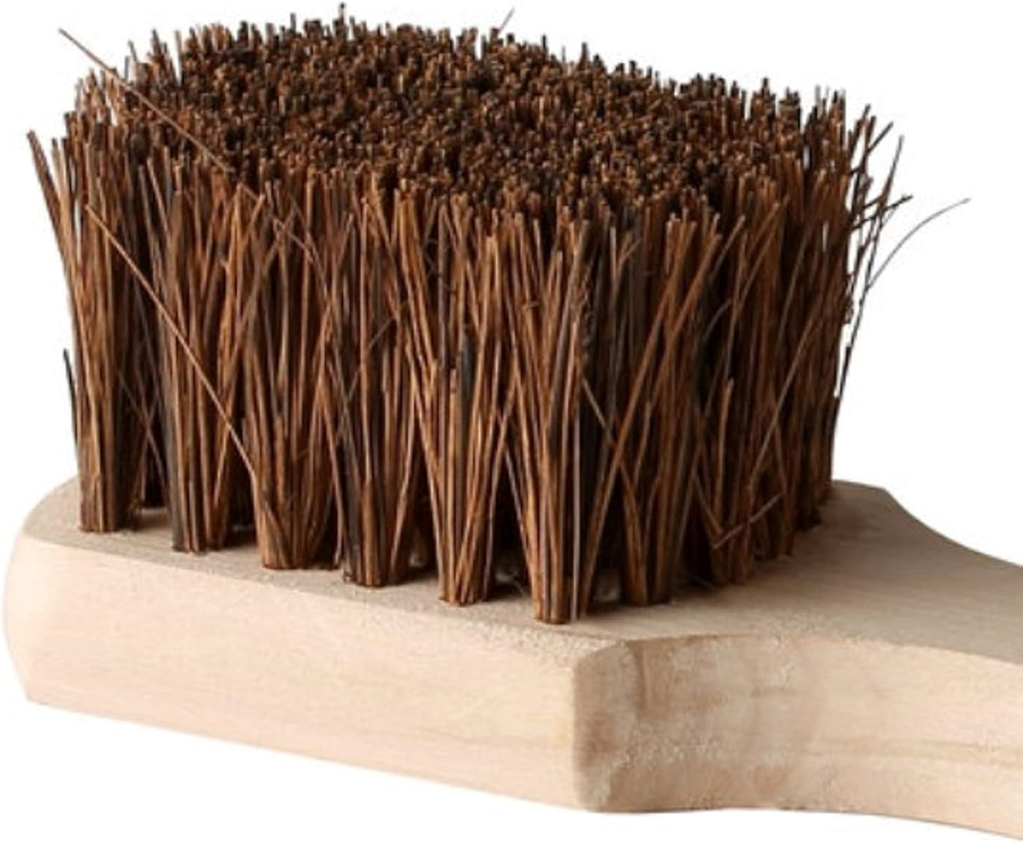 Wok Brush Palmyra Bristles with Wooden Handle - Wok Brush Cleaning Brush Kitchen pan Brush Scrub Brush Kitchen Cleaning Brush Pot Scraper Scrubber Dish Pan Brush for Cooking