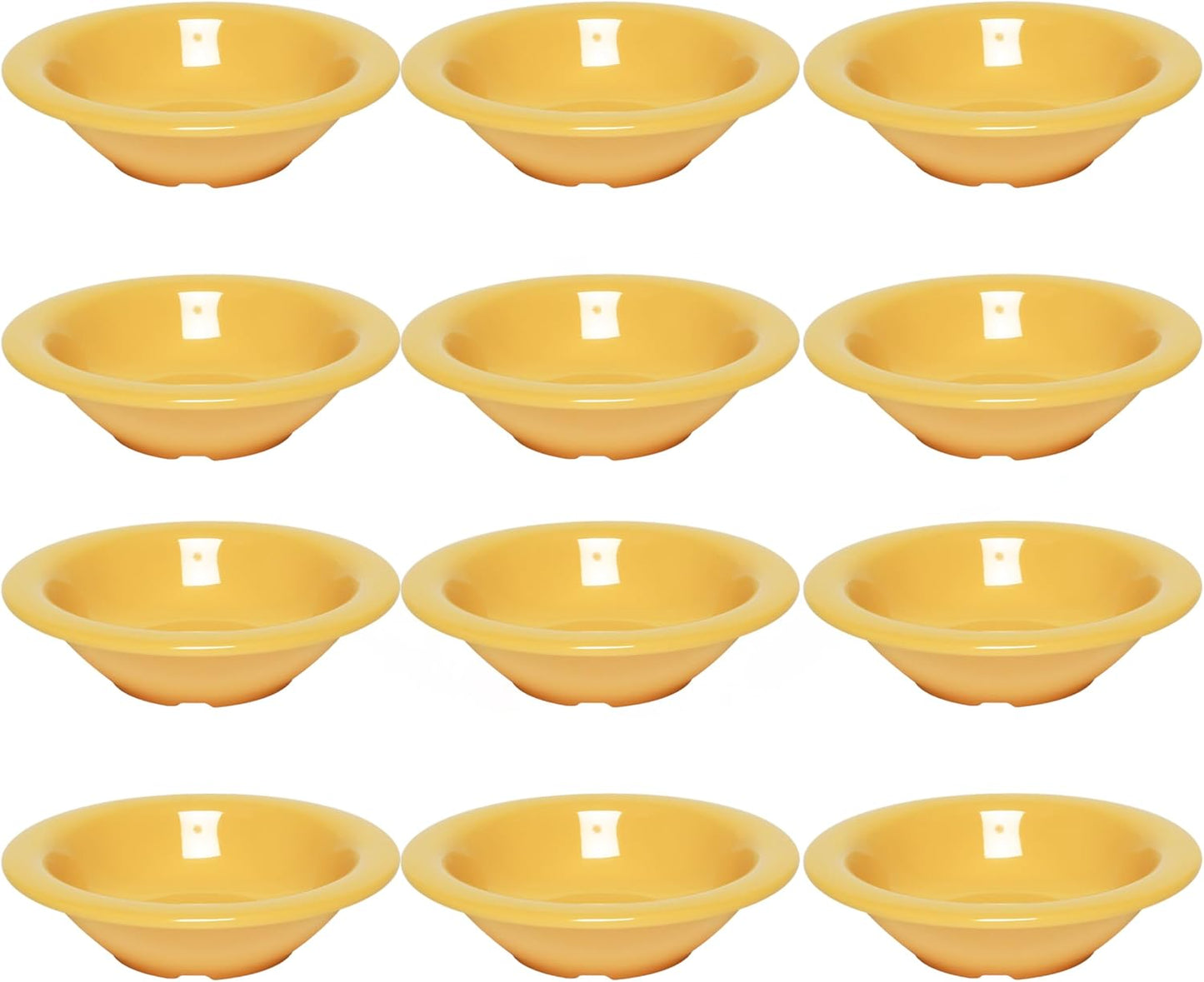 Soup Bowl Melamine Set of 12- Dishwasher Safe Break-Resistant Reusable Bowls Serving Soup Bowl Broth Cups Soup Bowls Ice Cream Dipping Sauce
